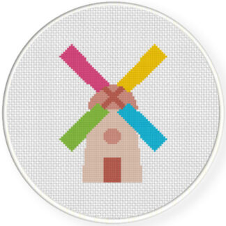 Wind Mill Cross Stitch Pattern