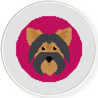 Charts Club Members Only: Yorkie Portrait Cross Stitch Pattern