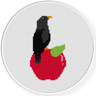 Charts Club Members Only: Apple And Crow Cross Stitch Pattern