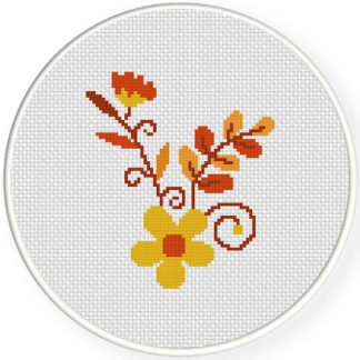 Autumn Flowers Cross Stitch Pattern – Daily Cross Stitch