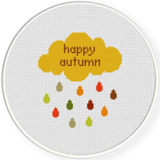 Autumn Rain Cross Stitch Pattern