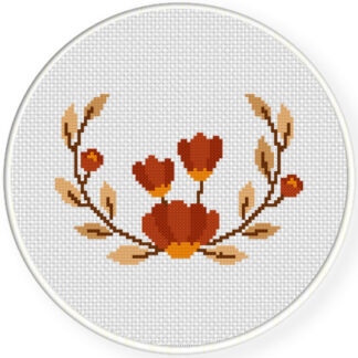 Charts Club Members Only: Autumn Wreath Cross Stitch Pattern