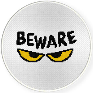 Charts Club Members Only: Beware Cross Stitch Pattern