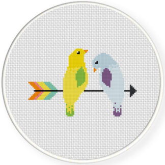 Bird On Arrow Cross Stitch Pattern