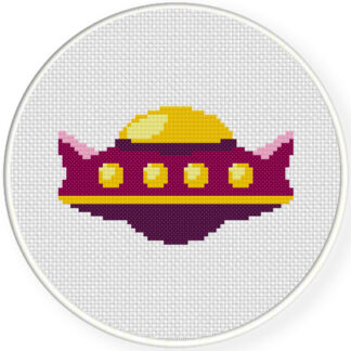 Cute UFO Cross Stitch Pattern