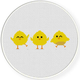 Happy Chicks Cross Stitch Pattern