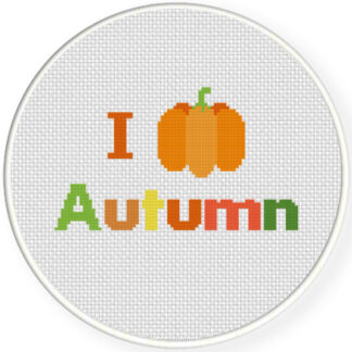 Charts Club Members Only: I love Autumn Cross Stitch Pattern