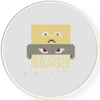 Paper Shredder Cross Stitch Pattern