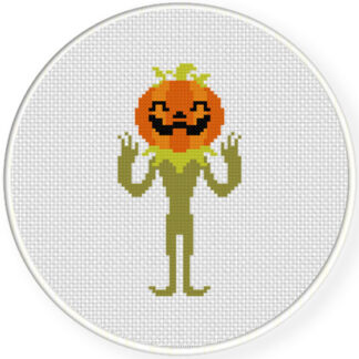 Pumpkin Man Cross Stitch Pattern