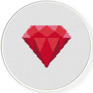 Charts Club Members Only: Red Diamond Cross Stitch Pattern