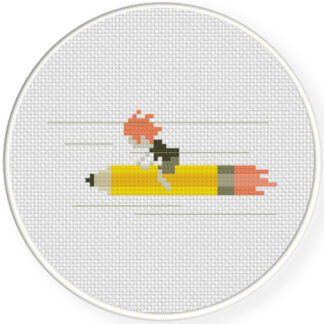 Charts Club Members Only: Rocket Pencil Cross Stitch Pattern