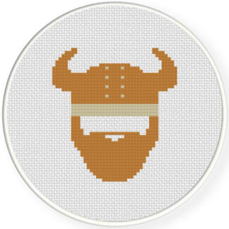 Viking Head Cross Stitch Pattern