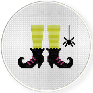 Witch's Feet Cross Stitch Pattern
