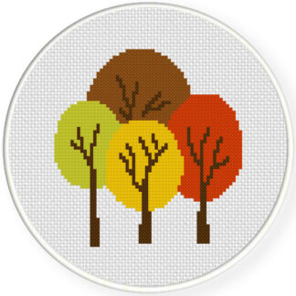 Wonderful Autumn Forest Cross Stitch Pattern