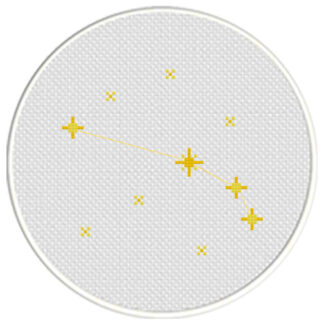 Aries Constellation Cross Stitch Pattern