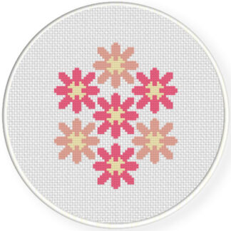 Beautiful Flowers Cross Stitch Pattern