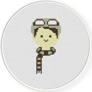 Boy Skii Headgear Cross Stitch Pattern