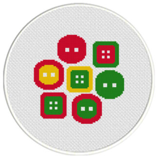 Christmas Buttons Cross Stitch Pattern