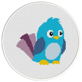 Cute Blue Bird Cross Stitch Pattern