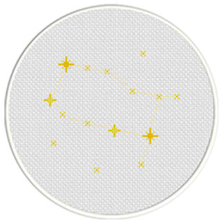 Charts Club Members Only: Gemini Constellation Cross Stitch Pattern