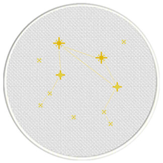 Libra Constellation Cross Stitch Pattern