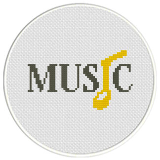 Charts Club Members Only: Music Note Cross Stitch Pattern
