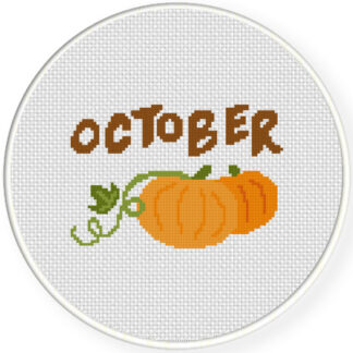 October Cross Stitch Pattern