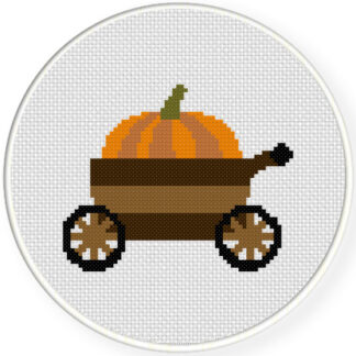 Charts Club Members Only: Pumpkin Cart Cross Stitch Pattern