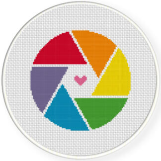 Charts Club Members Only: Rainbow Shutter Cross Stitch Pattern