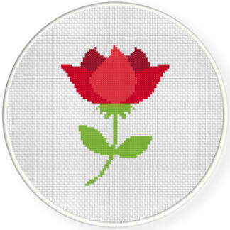 Charts Club Members Only: Red Rose Cross Stitch Pattern