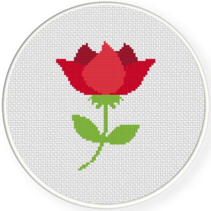 Charts Club Members Only: Red Rose Cross Stitch Pattern – Daily Cross ...