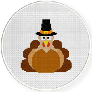 Turkey Pilgrim Cross Stitch Pattern