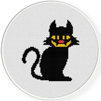 Charts Club Members Only: Witch Black Cat Cross Stitch Pattern – Daily ...