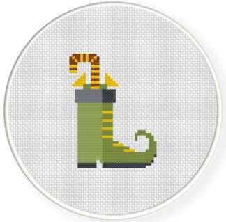 Candy Elf Boots Cross Stitch Pattern