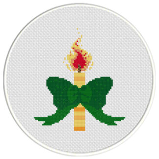 Charts Club Members Only: Christmas Candle Cross Stitch Pattern