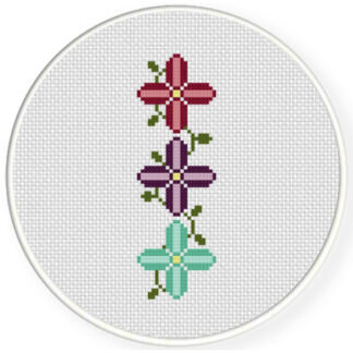 Charts Club Members Only: Flowers Vine Cross Stitch Pattern