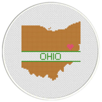 Ohio Love Cross Stitch Pattern