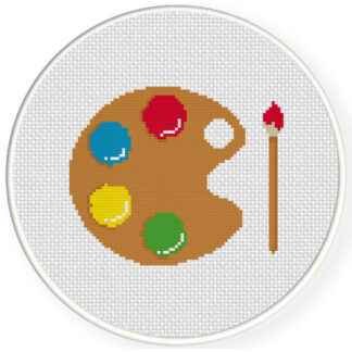 Paint Palette Cross Stitch Pattern