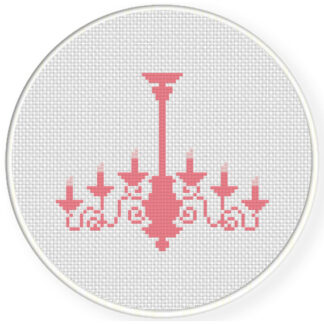 Pink Chandelier Cross Stitch Pattern