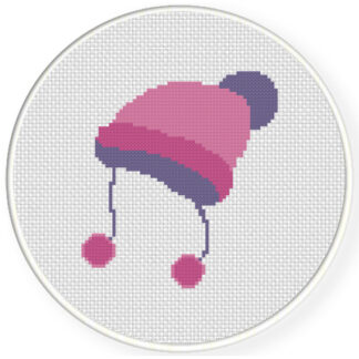 Charts Club Members Only: Pompom Bonnet Cross Stitch Pattern