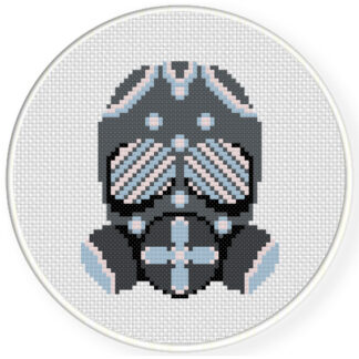 Charts Club Members Only: Retro Gas Mask Cross Stitch Pattern