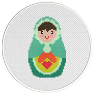 Charts Club Members Only: Russian Cute Doll Cross Stitch Pattern