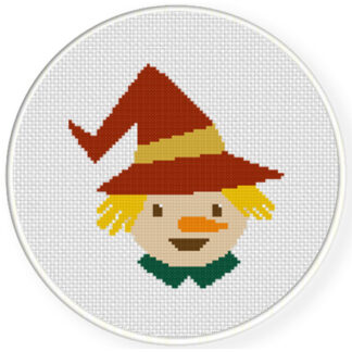 Charts Club Members Only: ScareCrow Head Cross Stitch Pattern
