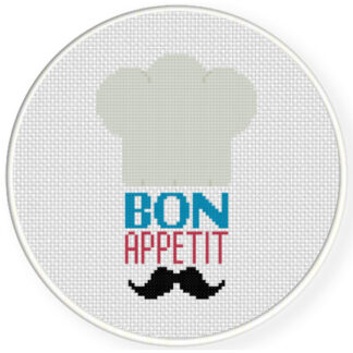 Charts Club Members Only: Bon Appetit Chef Cross Stitch Pattern