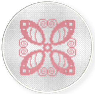 Flower Damask Cross Stitch Pattern