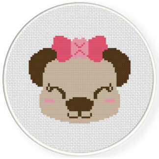 Girl Bear Cross Stitch Pattern