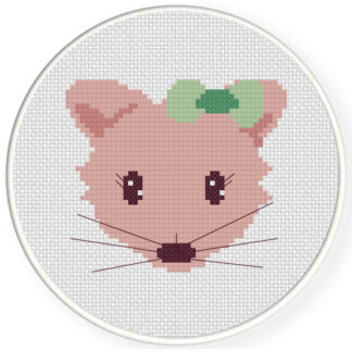 Charts Club Members Only: Girl Mouse Cross Stitch Pattern