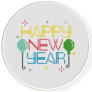 Charts Club Members Only: Happy New Year Cross Stitch Pattern
