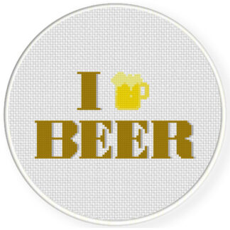 Charts Club Members Only: I Love Beer Cross Stitch Pattern