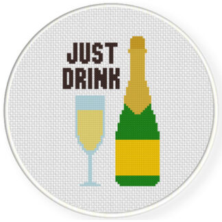 Charts Club Members Only: Just Drink Cross Stitch Pattern